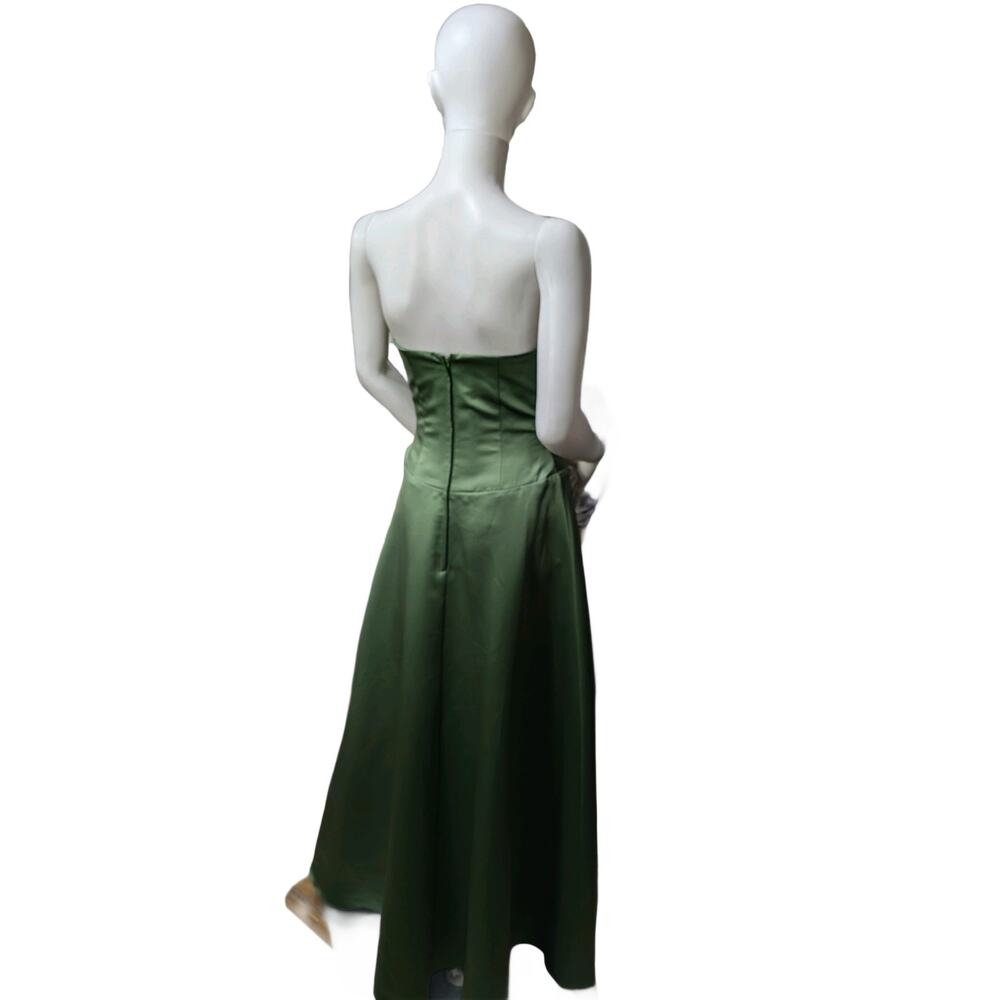 Alfred Angelo Strapless Formal Gown (Size: 6)Clover Green Style 6333-Prom, Event - Picture 4 of 8